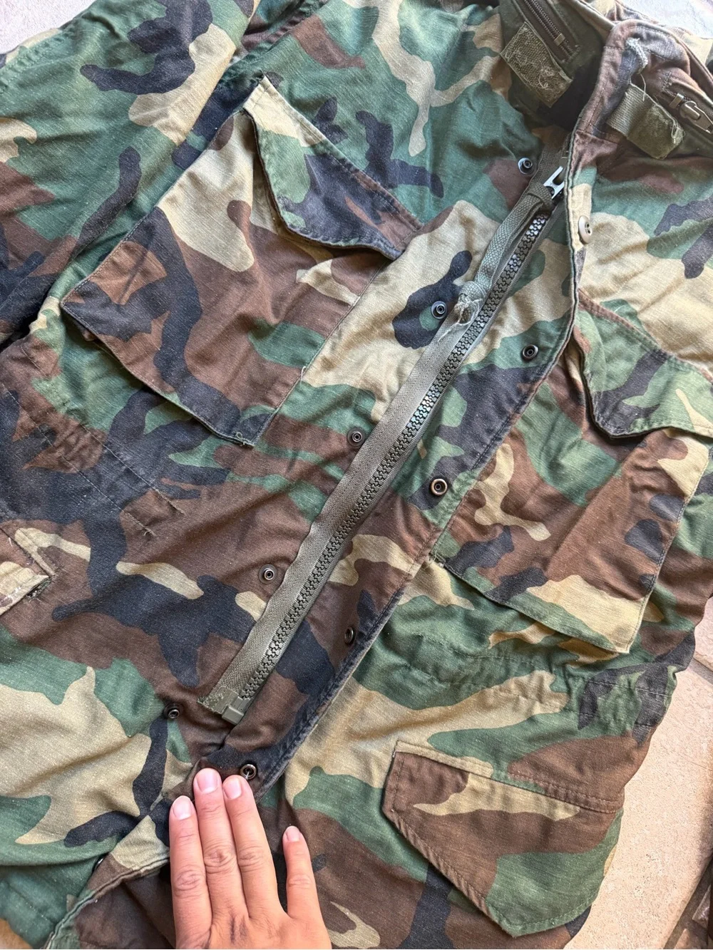 Men's Camouflage Field Jacket - Green Camo